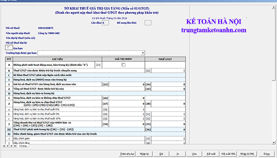 Cách kê khai thuế GTGT theo quý hoặc tháng trên phần mềm HTKK