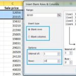 Chèn nhiều hàng hoặc cột trống trong Excel cùng một lúc?